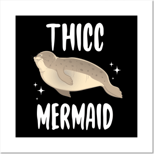 Thicc Mermaid Posters and Art